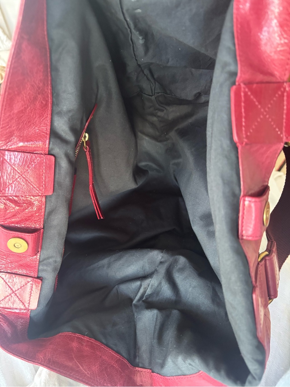 Isabel Marant Burgundy Wardy shopper tote - Picture 7 of 12